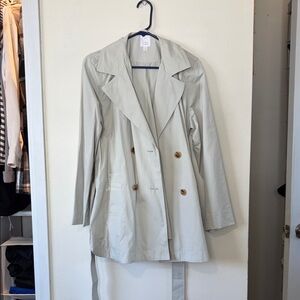 LC Lauren Conrad Soft Gray Trench Coat